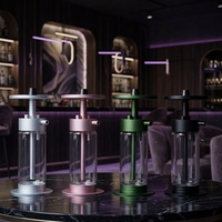 Fournisseur direct transfrontalier : Chicha arabe simple en verre dépoli coupe-vent, personnalisable, pour bars et KTV