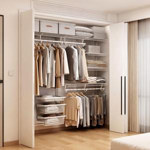 Lussuoso sistema di armadio modulare a forma di L regolabile in altezza flottante ripiano in lino per armadio Garage muro di stoccaggio - Product Image 1
