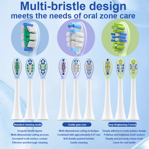 New sốc hấp thụ cao su đa sạch dành cho người lớn đầu bàn chải Tương thích với Philips HX3 HX6 HX9 loạt bàn chải đánh răng điện - Product Image 2