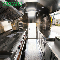 WECARE Chariot de restauration mobile personnalisé pour jus, café, burgers, hot-dogs, entièrement équipé pour les événements