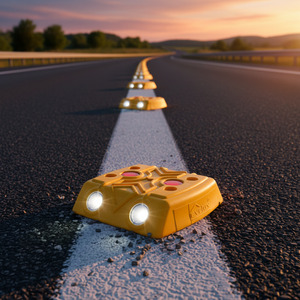Ileritraffic - Tachuelas Reflectantes Cuadradas de Plástico Amarillo para Carreteras, con Lente Reflectante, Tipo Botts Dots, para Señalización de Carriles, 120x120x28mm, 12002 YB - Product Image 3