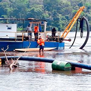 Pompa di sabbia draga a getto di aspirazione a getto di sabbia draga macchina sabbia silicea chiatta mineraria - Product Image 6