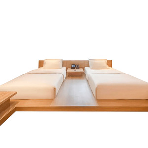 Juego de Muebles Comerciales para Apartamentos, Hoteles y Escuelas, con Cama de Madera, Colchón y Mesita de Noche, Diseño Moderno, Precio de Fábrica al por Mayor - Product Image 1