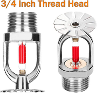 Tête d'arrosage d'incendie de 3/4 pouces Type de pendentif Réponse rapide de 155 degrés 68 ℃ Pulvérisation d'eau 68 ℃ Têtes d'arrosage d'incendie 3/4 NPT