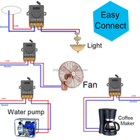 Interruptor de Control Remoto Inalámbrico de Alta Potencia de 433MHz, CA 110V 220V 30A, para Bomba de Agua, Ventilador, Lámpara (Juego 1+2)