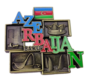AZERBAÏDJAN BAKOU, Tbilissi, MACÉDOINE, Istanbul aimant de réfrigérateur <span class=keywords><strong>en</strong></span> métal créatif - Product Image 1