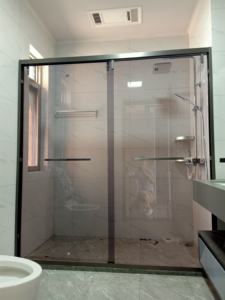 Gun gris acier inoxydable verre trempé cabine de douche salle de bain douche en verre <span class=keywords><strong>porte</strong></span> en verre dépoli - Product Image 3