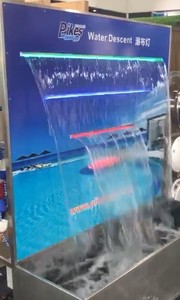 Acrylic đầy màu sắc dẫn ánh sáng Thác lưỡi cho hồ bơi thiết kế độc đáo và hấp dẫn với ánh sáng LED đẹp - Product Image 4