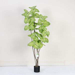 Bonsaï artificiel Ficus Heartleaf Dream Castle 100cm-200cm, plante d'intérieur décorative en plastique PVC et tissu - Product Image 2