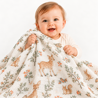 Couvertures pour bébés personnalisées imprimées sur mesure, 120x120cm, vente en gros, marque US Boutique Baby