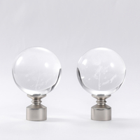 Tringle à rideau en métal d'hôpital dans divers types de tension comportant la conception d'art déco avec les embouts en caoutchouc/cristal