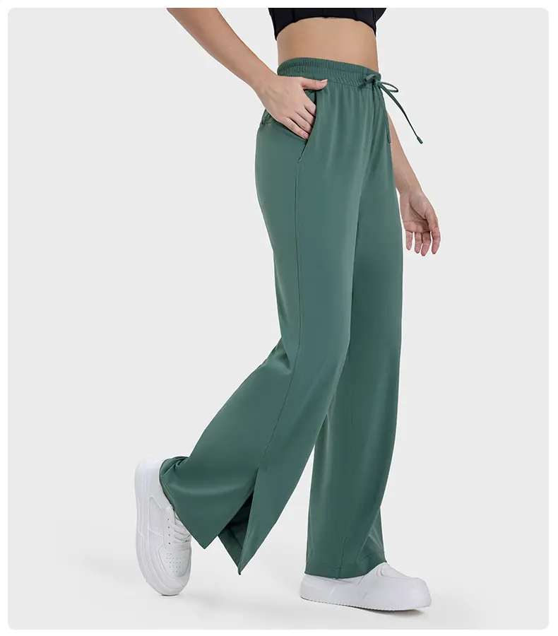 Top Selling Trending Products 2024 New Arrivals Drawstring Elastic Waist Side Pocket Women'S Outdoor Jogging Pants & Trousers