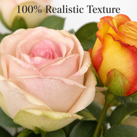 OH ARTS Promotion Fleur Artificielle Rose en Velours Unique pour Décoration Intérieure Extérieure Mariage Maison