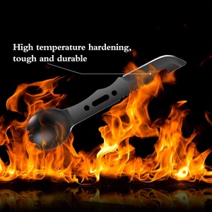 Kongboステンレス鋼機能性キャンプ用スプーンフォーク食器<span class=keywords><strong>7</strong></span>インチ<span class=keywords><strong>1</strong></span>多用途サバイバル豚ボトルオープンとホイッスル付き - Product Image 4