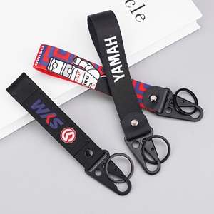 Lanière de sport personnalisée avec porte-clés, bracelet en cordon, porte-clés en métal - Product Image 1