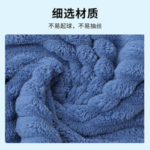 Toalla de Felpa Coral de Color Sólido con Borde en Espiral 30x60 70x140 de Secado Rápido para Baño y Rostro - Product Image 2