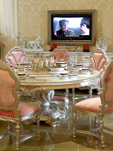 Bàn Ăn Chạm Khắc Kiểu Pháp Bằng Gỗ Cổ Cao Dát Hàng Thiết Kế Kiểu Ý - Product Image 5