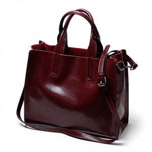 Pochette en cuir véritable pour femme, fermeture éclair, imperméable, antivol, écologique, couleur marron, sac à main tendance, prix de gros - Product Image 4