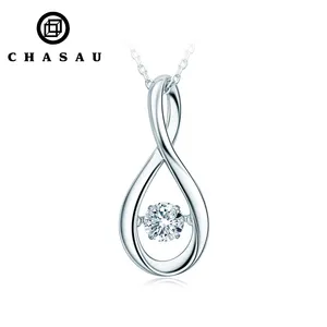 Модное ювелирное ожерелье, модное 925 стерлингового серебра, кулон в форме сердца, Круглый крой, 0,5 карат, 1 карат, 2 карат, 3 карата, Муассанит, грушевое ожерелье для женщин
