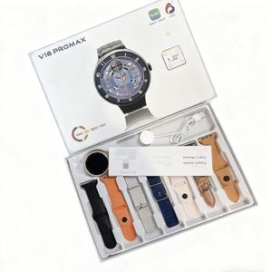 Hot Bán Thông Minh Đồng Hồ Quà Tặng Thiết Lập 7in1 Vòng Màn Hình Thiết Lập Smartwatch Đồng Hồ Kinh Doanh Bt Cuộc Gọi Thể Thao Theo Dõi Sức Khỏe V16 Pro Max - Product Image 1