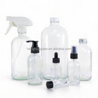 500ml 16oz Boston Glasflasche Klar Mattiert Grün Kobaltblau Bernstein Braun Glasflasche für Shampoo Saft Ätherisches Öl Sirup