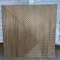 Nouveau Hot 50*50CM Taille PVC Stratification Imiter Panneaux De Bois Décoration Murale Intérieur 3D Panneaux Muraux Décoratifs Panneaux Muraux