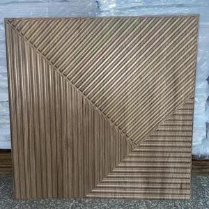 New Hot 50*50cm Kích thước PVC cán bắt chước tấm gỗ tường trang trí nội thất 3D tấm Tường trang trí tường Panels - Product Image 3