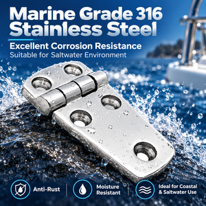 Bisagras de escotilla marina de alta resistencia SS316 con tornillos, nuevas bisagras de puerta de gabinete de acero inoxidable 316 fundido, marca SSR - Product Image 4