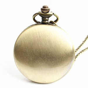 Orologio da tasca al quarzo lucido a specchio Vintage classico da uomo personalizzato con catena Reloj De Bolsillo - Product Image 2