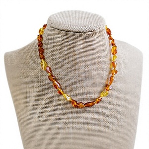 Collier de dentition <span class=keywords><strong>pour</strong></span> bébé en <span class=keywords><strong>ambre</strong></span> baltique véritable, brun doré, naturellement optimisé, emballé individuellement, vente chaude - Product Image 2