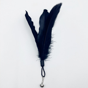 Cabeza de repuesto para juguete de gato con plumas grandes y campana, accesorio para gatos, venta al por mayor. - Product Image 5