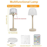 Projecteur de lumière LED moderne Aurora, lampe de table en cristal, lumière RGB à ondes océaniques, vague dynamique de l'eau, décoration nocturne pour chambre à coucher