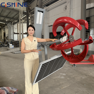 CISHINE เครื่องกำเนิดไฟฟ้าพลังงานลมแกนตั้ง 300-1000W ใบพัดรูปตัว C สีแดง เสียงรบกวนต่ำสำหรับไฟถนนพลังงานแสงอาทิตย์สวนระบบออฟกริด S-VWT-3 - Product Image 5