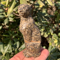 Adorno Decorativo de Cristal con Diseño de Leopardo, Tallado en Piedra Natural, para Decoración del Hogar, Regalo, Venta al Por Mayor