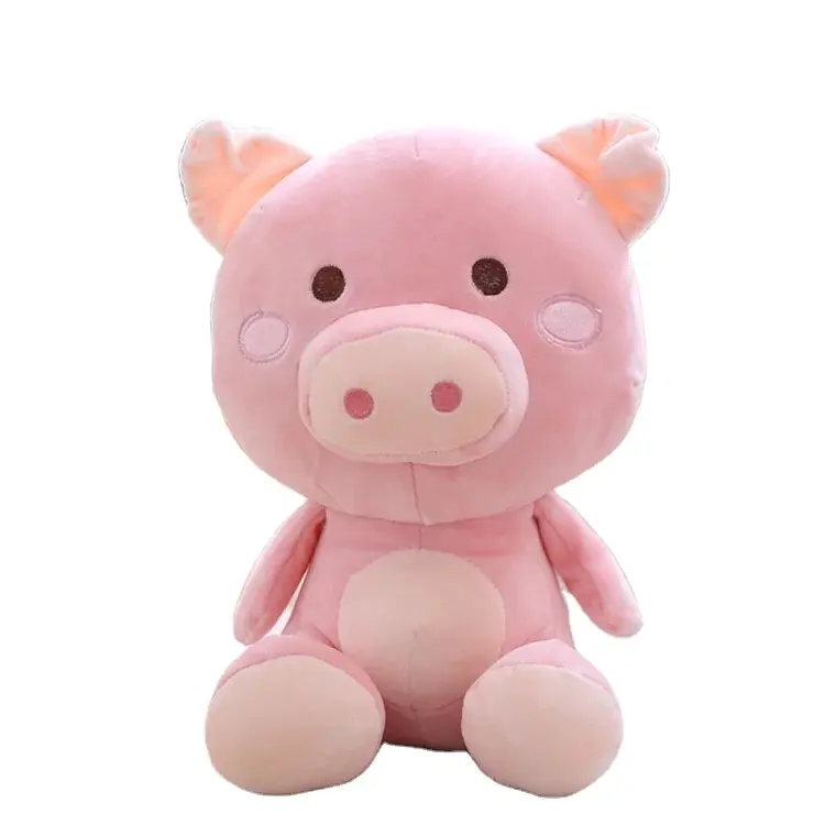 कस्टम फैशन नरम गुलाबी सुअर खिलौना पदोन्नति उपहार सुंदर आलीशान सुअर खिलौना भरवां पशु नरम खिलौना सुअर
