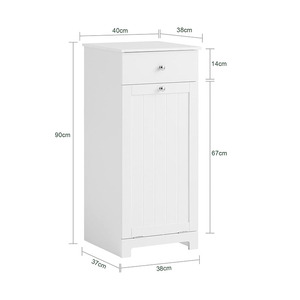 <span class=keywords><strong>Armoire</strong></span> <span class=keywords><strong>de</strong></span> <span class=keywords><strong>salle</strong></span> <span class=keywords><strong>de</strong></span> <span class=keywords><strong>bain</strong></span> et <span class=keywords><strong>de</strong></span> buanderie convertible en bambou blanc <span class=keywords><strong>avec</strong></span> <span class=keywords><strong>panier</strong></span> à <span class=keywords><strong>linge</strong></span> inclinable et tiroir <span class=keywords><strong>de</strong></span> rangement - Product Image 3