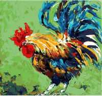 CHENISTORY 992495 peinture par numéros huile toile bricolage peinture abstraite couleur coq décoration photo pour art mural