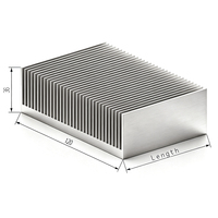 Dissipateur thermique en aluminium haute puissance 120(L)*36(H)*130(P)mm pour onduleur IGBT avec ailettes de refroidissement denses
