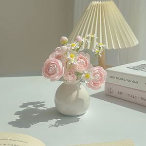 Jarrón de Cerámica Clásico, Venta Caliente 2024, Jarrón Decorativo Moderno para el Hogar, Jarrón Redondo Pequeño y Sencillo para Flores - Product Image 2