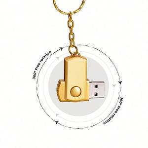 Mini Memoria USB Portátil de Metal Colorida Giratoria de Alta Velocidad con Capacidad Real, Regalo Empresarial, 64 GB - Product Image 3