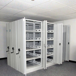 Modern Sliding Library Shelves Metal Compactor High Density Mobile <strong>Shelving</strong> System for Office School Use Large Capacity Steel - Product Image 1