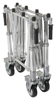 Accessoires pour cercueils, chariots de descente de cercueils en alliage d'aluminium haute résistance à la corrosion, brancards funéraires