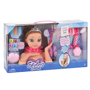 DIY модная игрушка для девочек, пластиковое платье принцессы, ролевая игра, большая голова для укладки волос, кукла