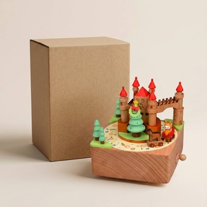 Boîte à musique en bois prête à être expédiée, mouvement Yunsheng, cadeau d'anniversaire ou <span class=keywords><strong>de</strong></span> Noël pour les enfants <span class=keywords><strong>de</strong></span> 5 à 10 ans, MOQ faible, 12 pièces - Product Image 4
