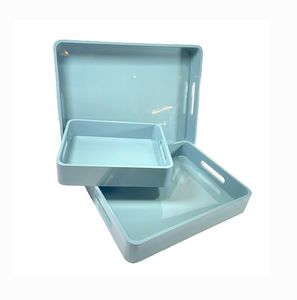 Bandeja Decorativa de Laca, Elegante Bandeja Rectangular para Cocina, Mesa de Comedor, Servir Café y Decoración del Hogar - Product Image 1