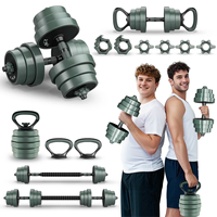 Ensemble d'haltères, kettlebells et barres de musculation réglables 6-en-1 de 88 lb, fourni par l'usine