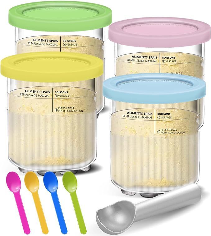 Four boxed units + plastic spoons + large scoop