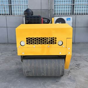 Maquinaria de construcción 0.75Ton Rodillo Diesel Rodillo vibratorio hidráulico Compactación de carreteras de asfalto - Product Image 5