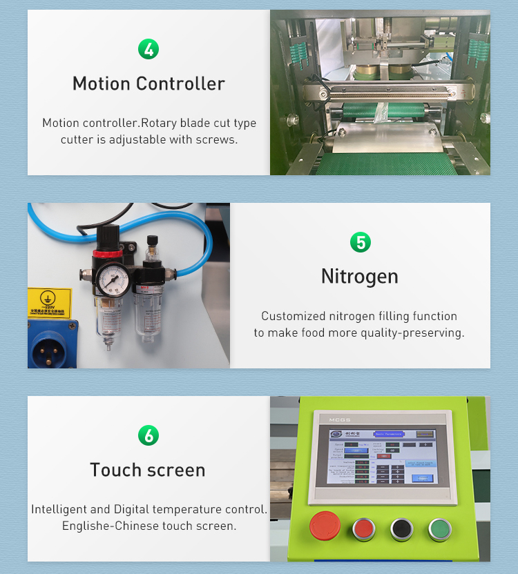 Automatic originated toilet paper servo nitrile mask pods pet dog snack food skin biscuit bread bakery packing machine