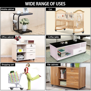 Ruedas Giratorias de Alta Resistencia de 1.5"/2" con Vástago Roscado y Freno, Ruedas para Muebles con Vástago Roscado M8/M10 - Product Image 6